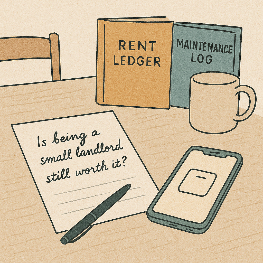 Is Being a Small Landlord Still Worth It? A Real-World Check-in - editorial illustration inspired by is being a small landlord still worth it