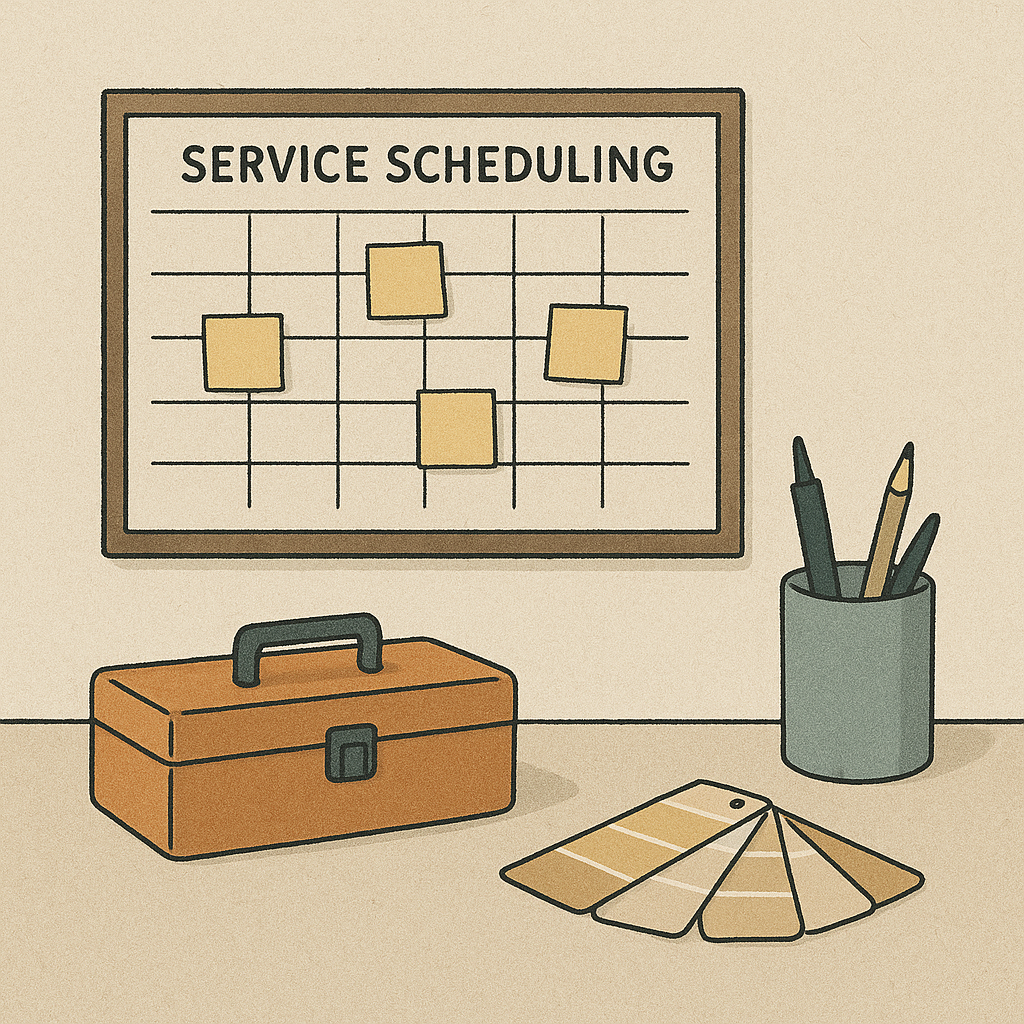 Tools that make managing a small rental easier: a practical guide for the weary landlord - editorial illustration inspired by tools that make managing a small rental easier